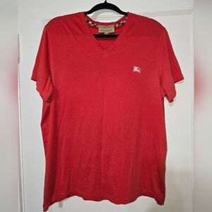 Burberry Men's V-neck T-shirt XL Slim Large
